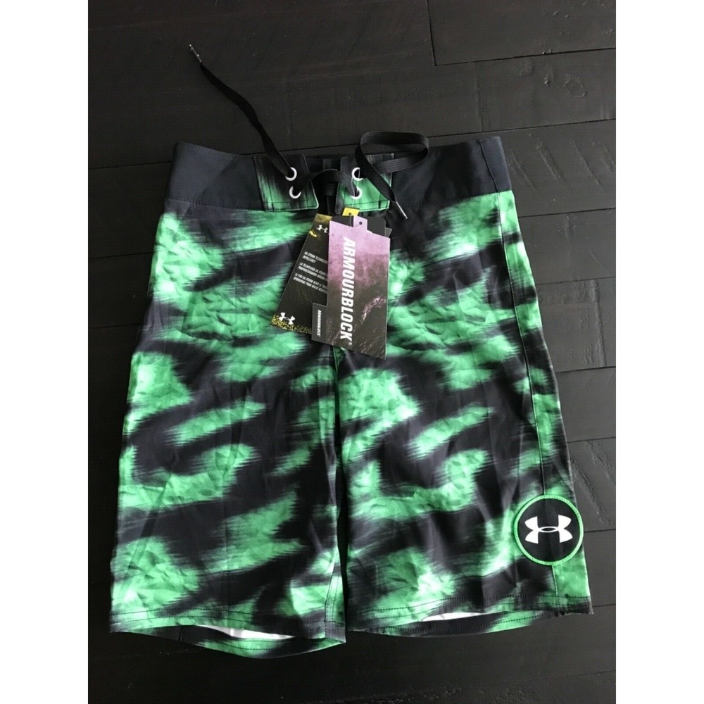 Boys Youth Under Armour Swim Trunks hydro‎ storm size 23 armour block (S1) 0029